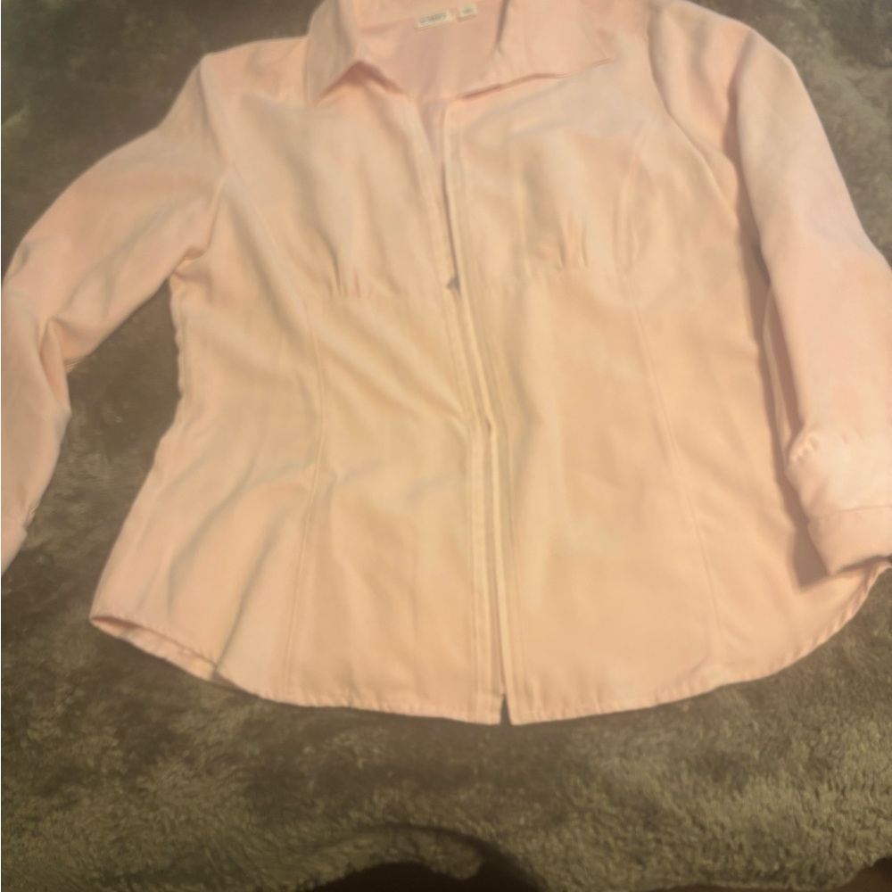 Cato Light Pink Button-Up Blouse